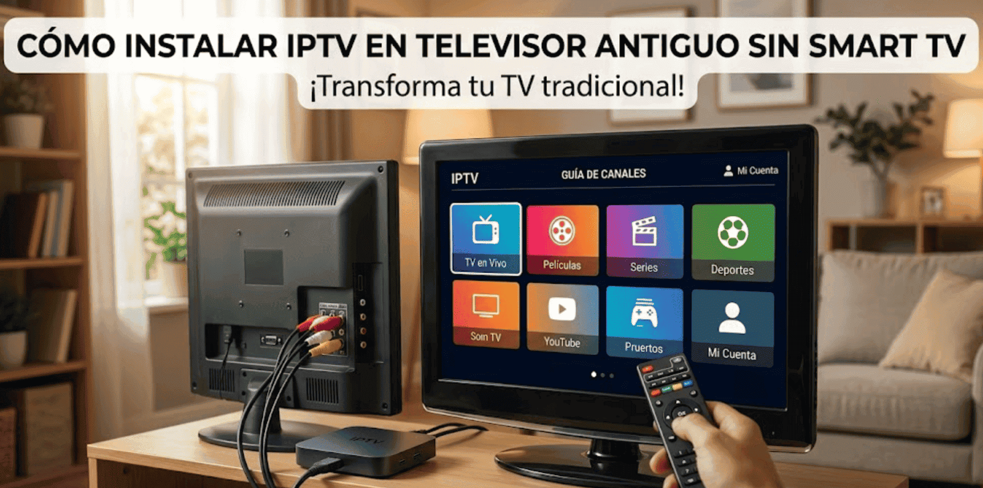 Cómo instalar IPTV en televisor antiguo sin Smart TV